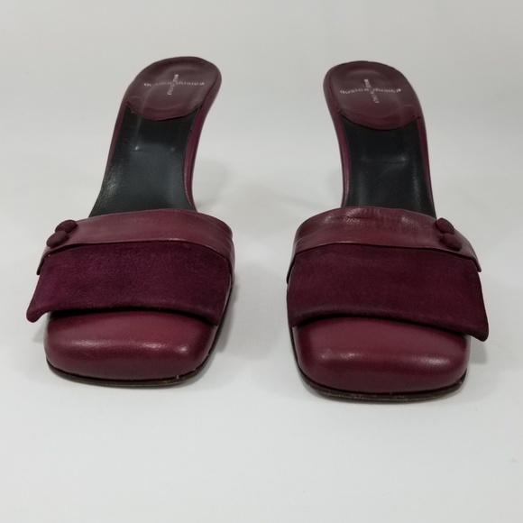 Dusica Dusica Wine Pumps Square Toe Shoes Italian - Picture 3 of 8